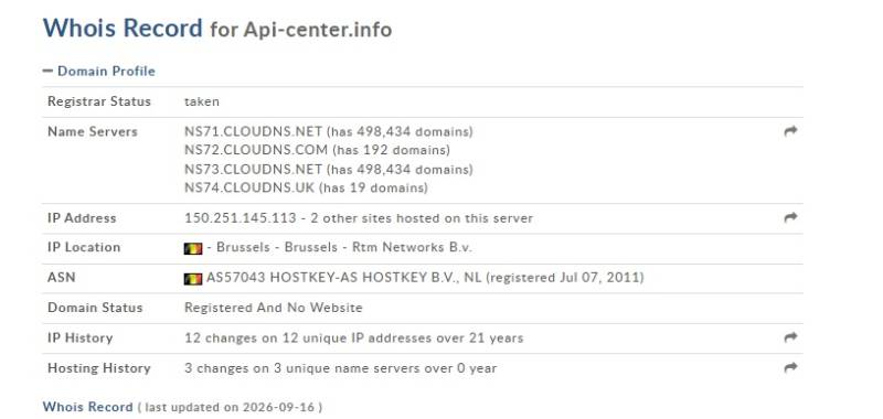 Api Center Info